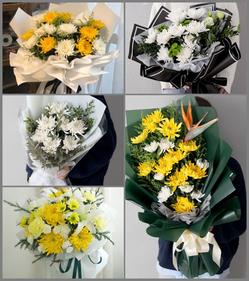 山东济宁邹城市看庄镇西八里村白事花束代送
